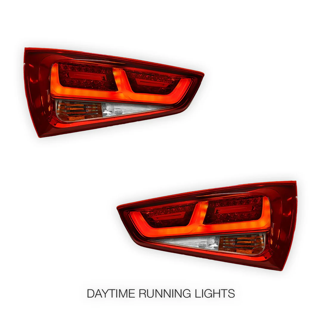 Audi A1 8X (2010 - 2014) Clear Red 3D LED Stripe Bar Tail Lights LH + RH - Image 2