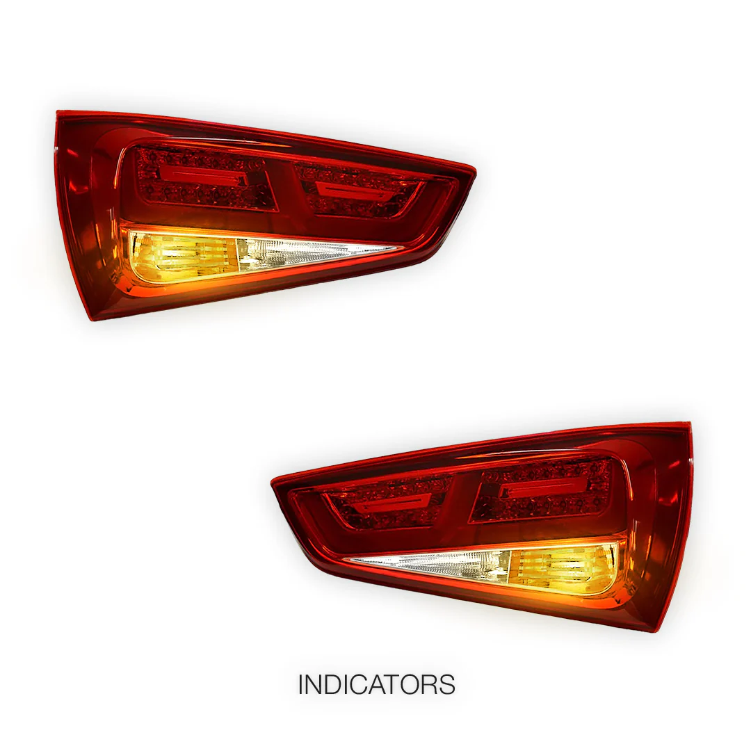Audi A1 8X (2010 - 2014) Clear Red 3D LED Stripe Bar Tail Lights LH + RH - Image 3