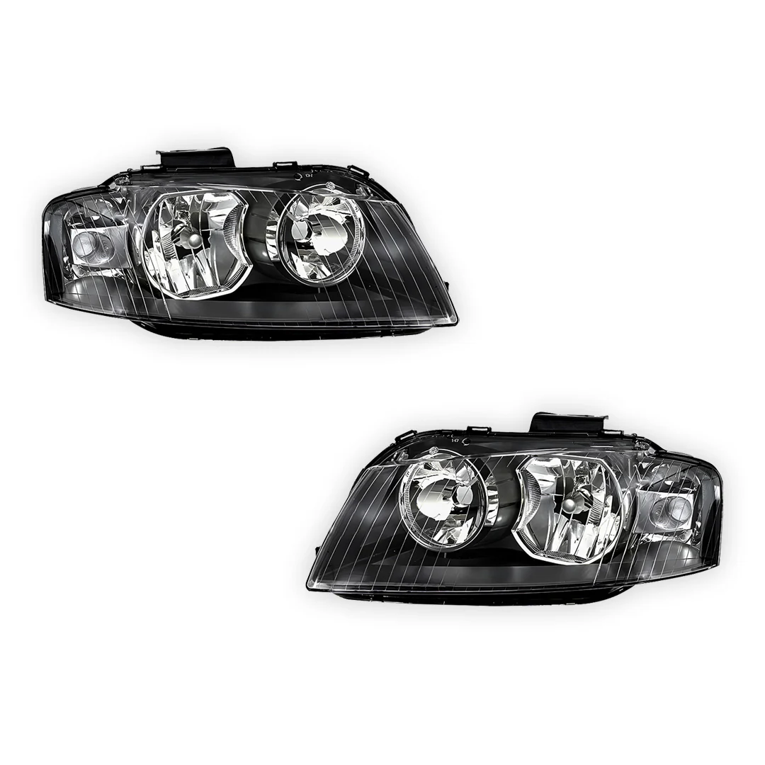 Audi A3 8P (2004 - 2008) OEM Style Non Xenon Headlights LH + RH - Image 3