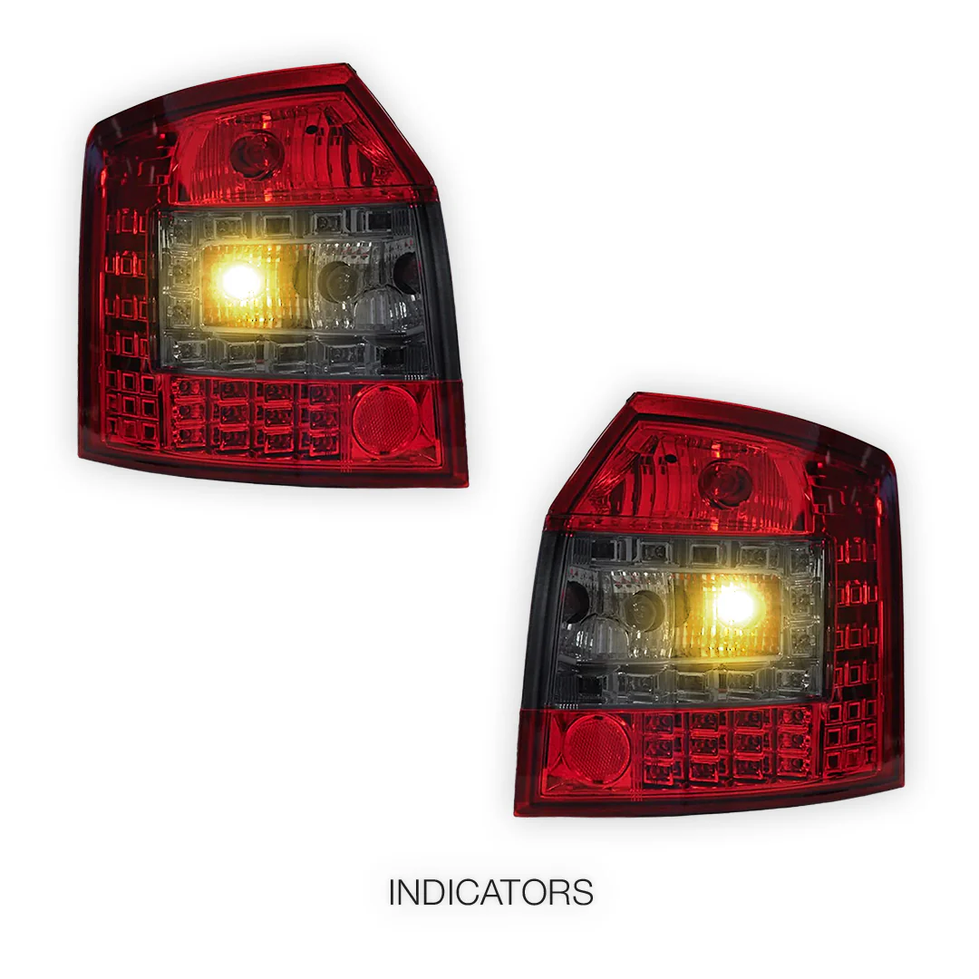 Audi A4 B6 (2001 - 2005) Smoked Red LED Tail Lights LH + RH - Image 3