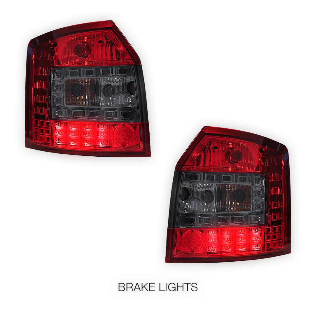 Audi A4 B6 (2001 - 2005) Smoked Red LED Tail Lights LH + RH - Image 4