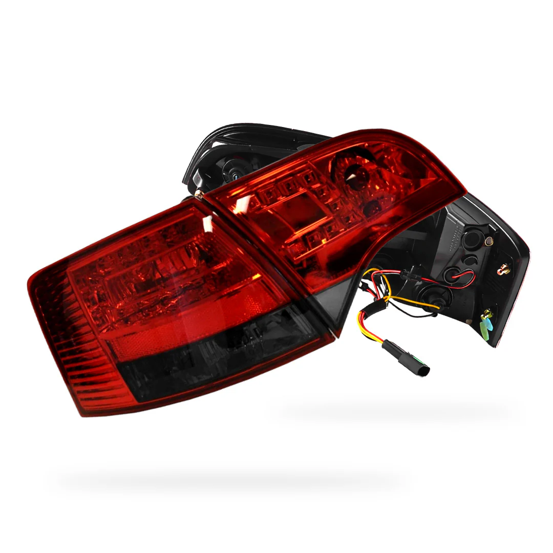 Audi A4 B7 (2005 - 2008) Clear Red LED Tail Lights LH + RH - Image 9