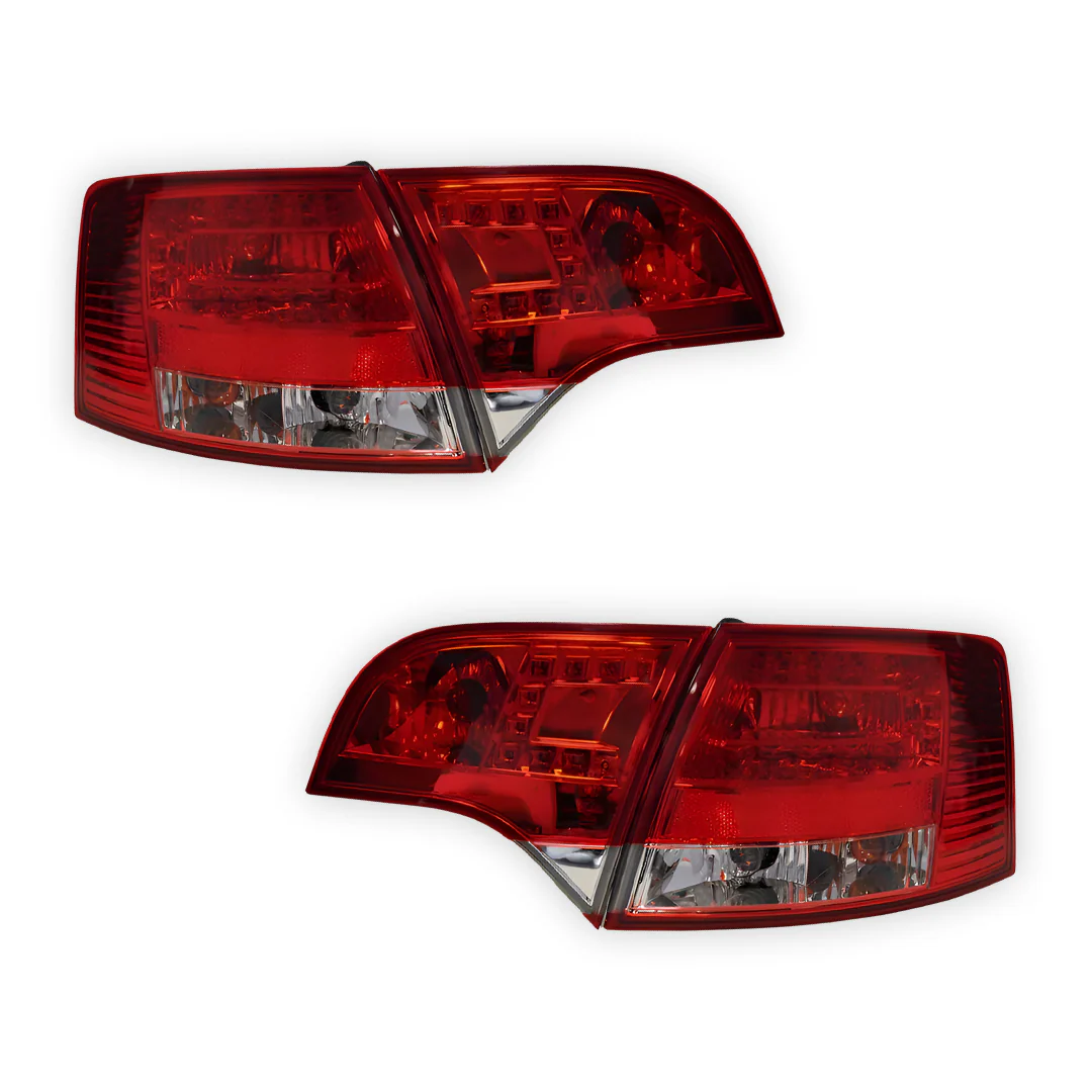 Audi S4 B7 (2005 - 2008) Clear Red LED Tail Lights LH + RH - Image 7