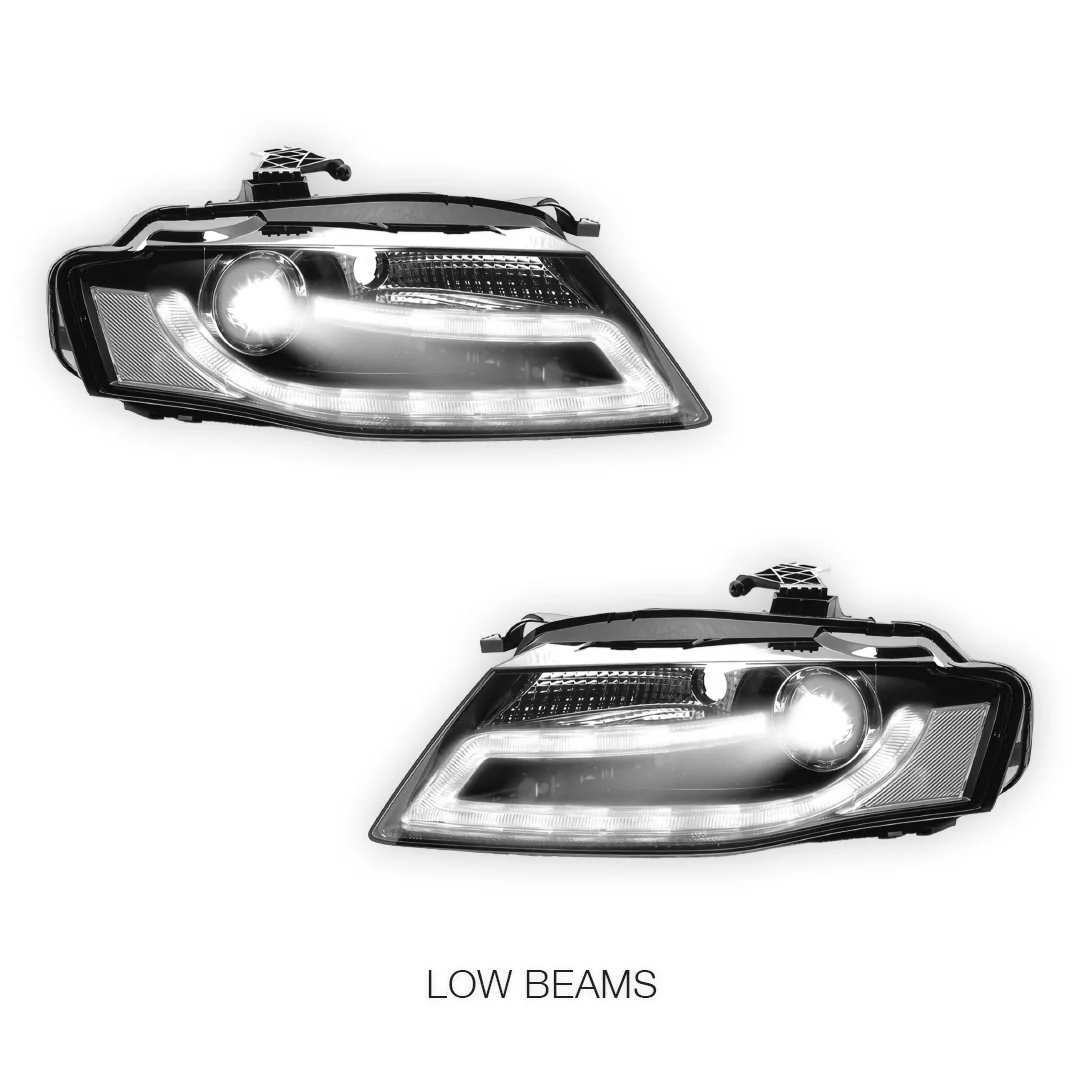 Audi S4 B8 (2009 - 2012) Halogen Model LED DRL Dual Beam Projector Headlights LH + RH - Image 5