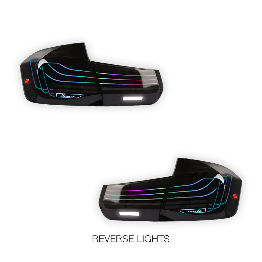BMW 3-Series F30 / F80 / M3 (2013 - 2018) CSL Style Sequential RGB LED Tail Lights LH + RH - Image 5