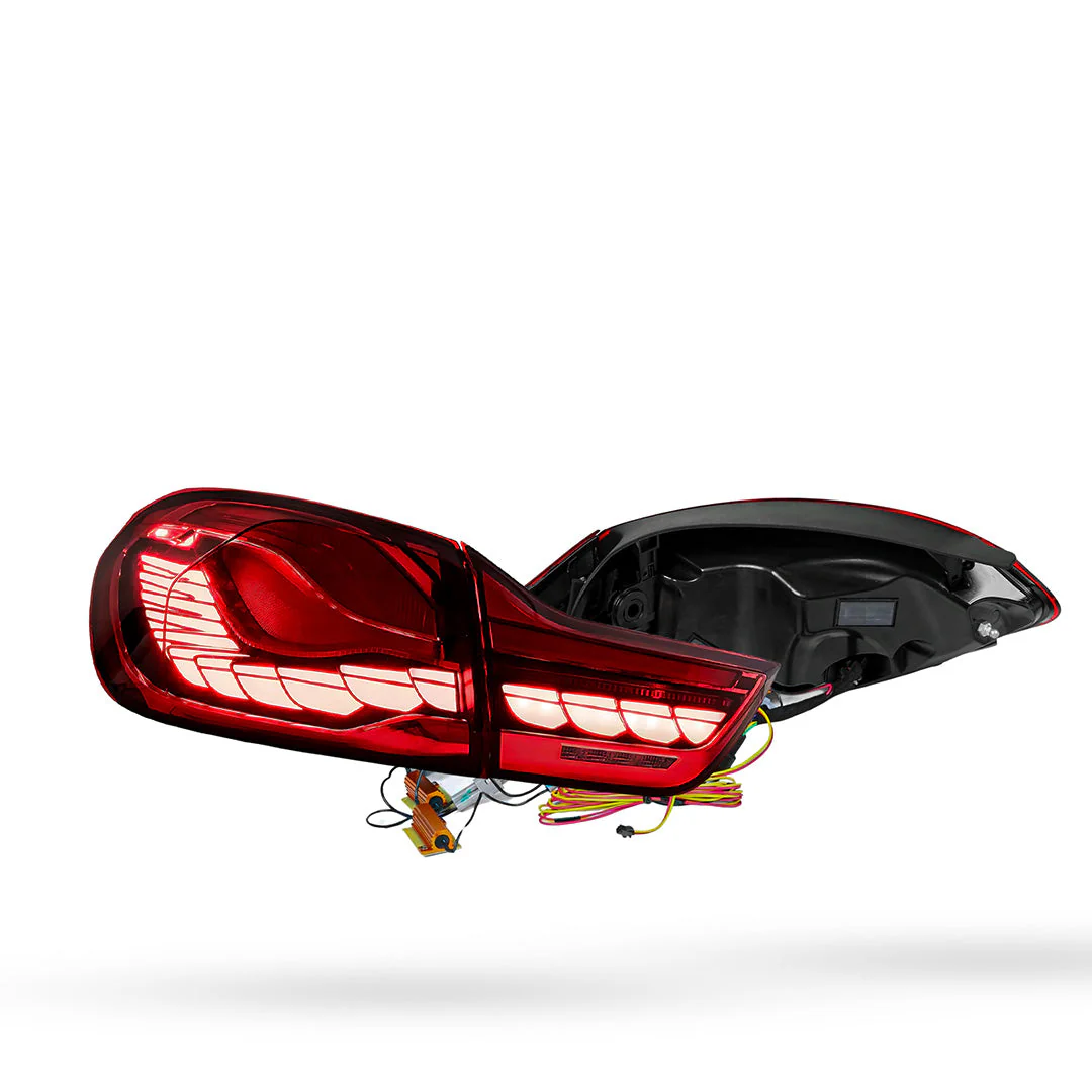 BMW 4-Series F32 / F33 / F36 / F82 / F83 (2014 - 2020) GTS Style Sequential Red Full LED Tail Lights LH + RH