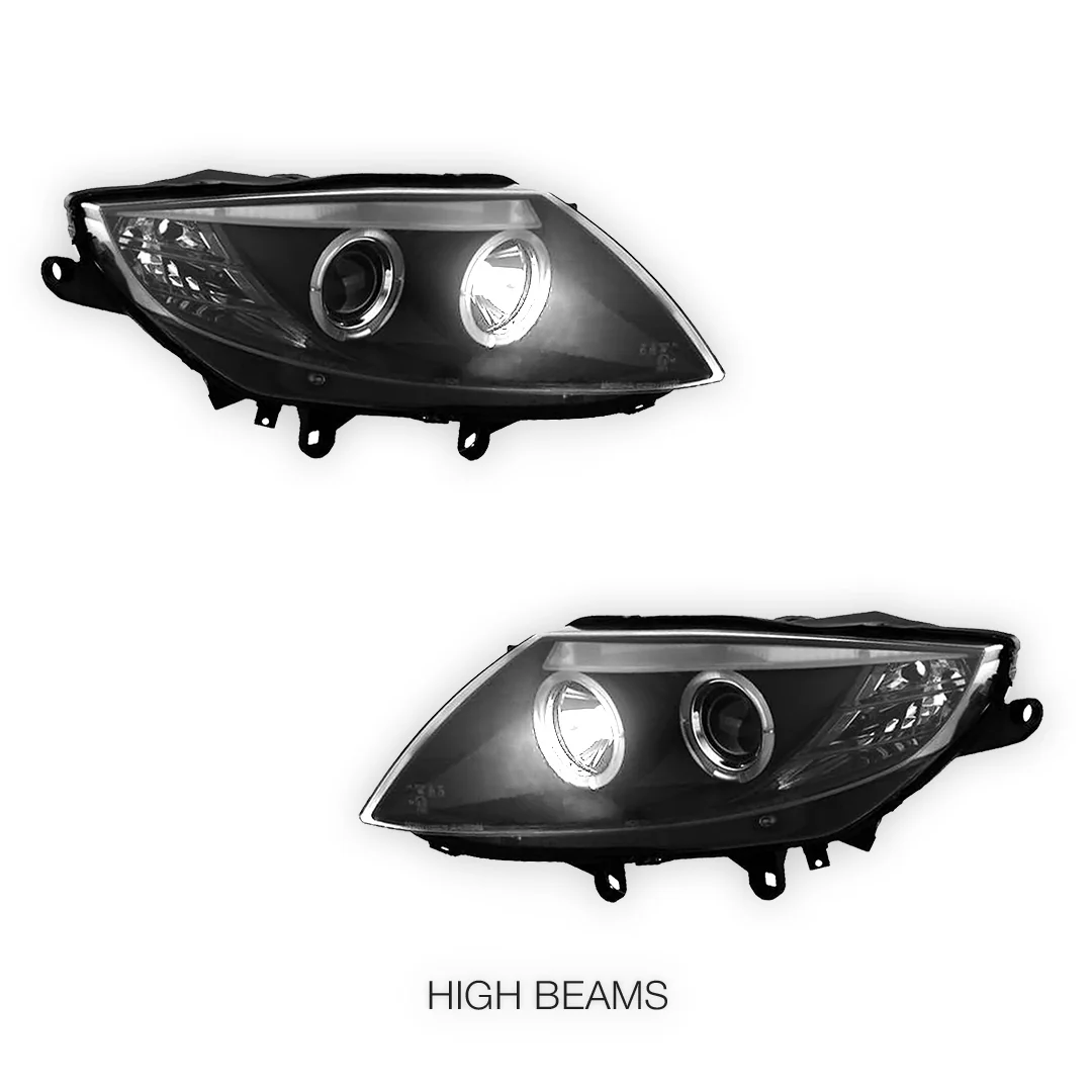 BMW Z4 E85 / E86 (2003 - 2008) Black CCFL Angel Eyes Projector Headlights LH + RH - Image 5
