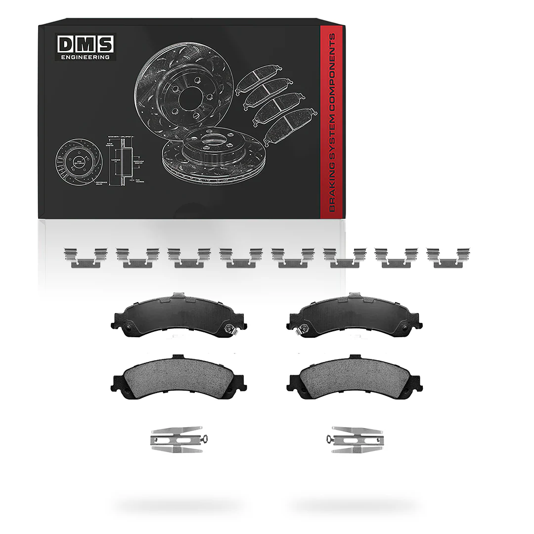 Cadillac Escalade ESV Platinum Edition (2003 - 2006) Front and Rear Drilled & Slotted Brake Rotors and Brake Pads LH + RH - Image 5