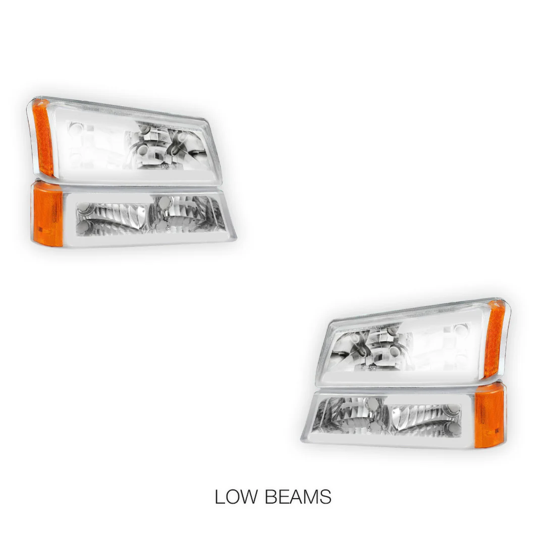 Chevrolet Silverado 1500 HD LS / LT (2003 - 2006) LED DRL Bar Headlights LH + RH - Image 10