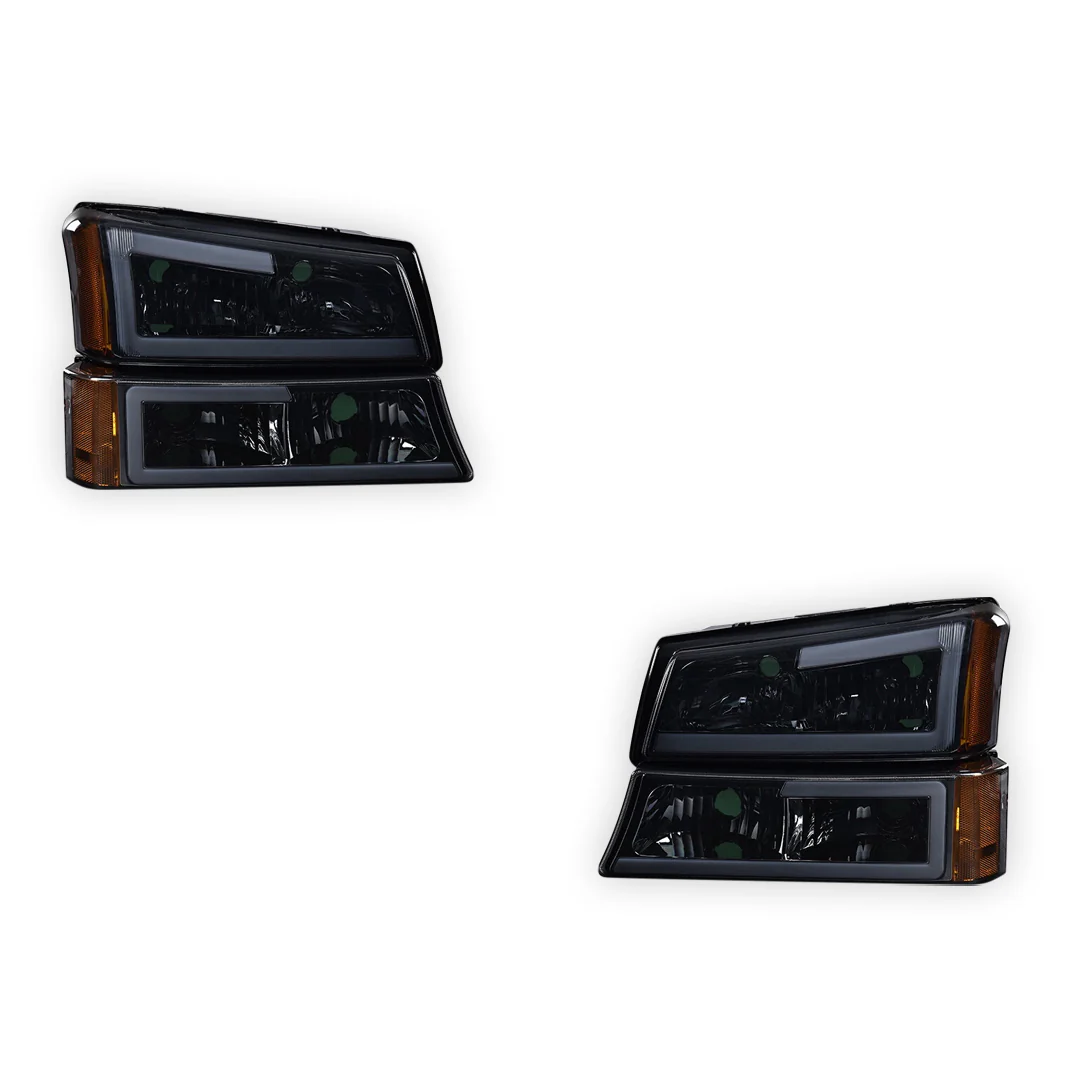 Chevrolet Silverado 1500 HD LS / LT (2003 - 2006) LED DRL Bar Headlights LH + RH - Image 6