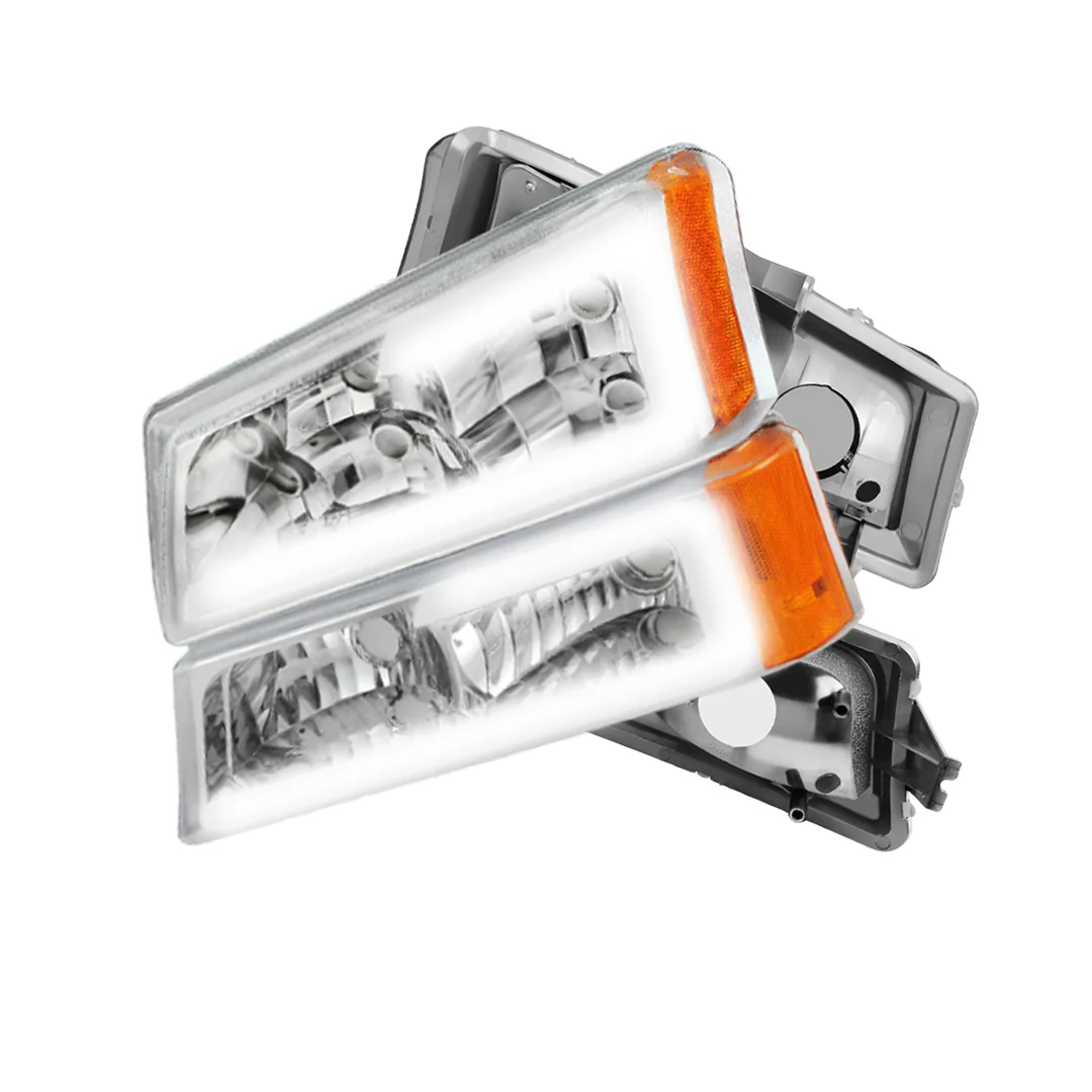 Chevrolet Silverado 2500 HD Classic LS / WT / LT (2007) LED DRL Bar Headlights LH + RH - Image 7