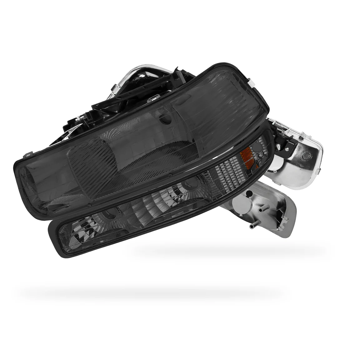 Chevrolet Silverado 2500 HD LS / LT (2001 - 2002) Replacement Headlights and Bumper Lights LH + RH - Image 4