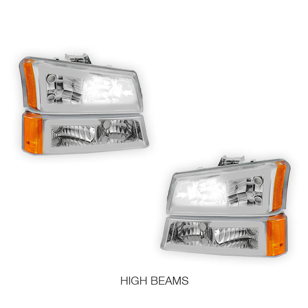 Chevrolet Silverado 3500 LS / LT (2003 - 2006) LED DRL Bar Headlights LH + RH - Image 11