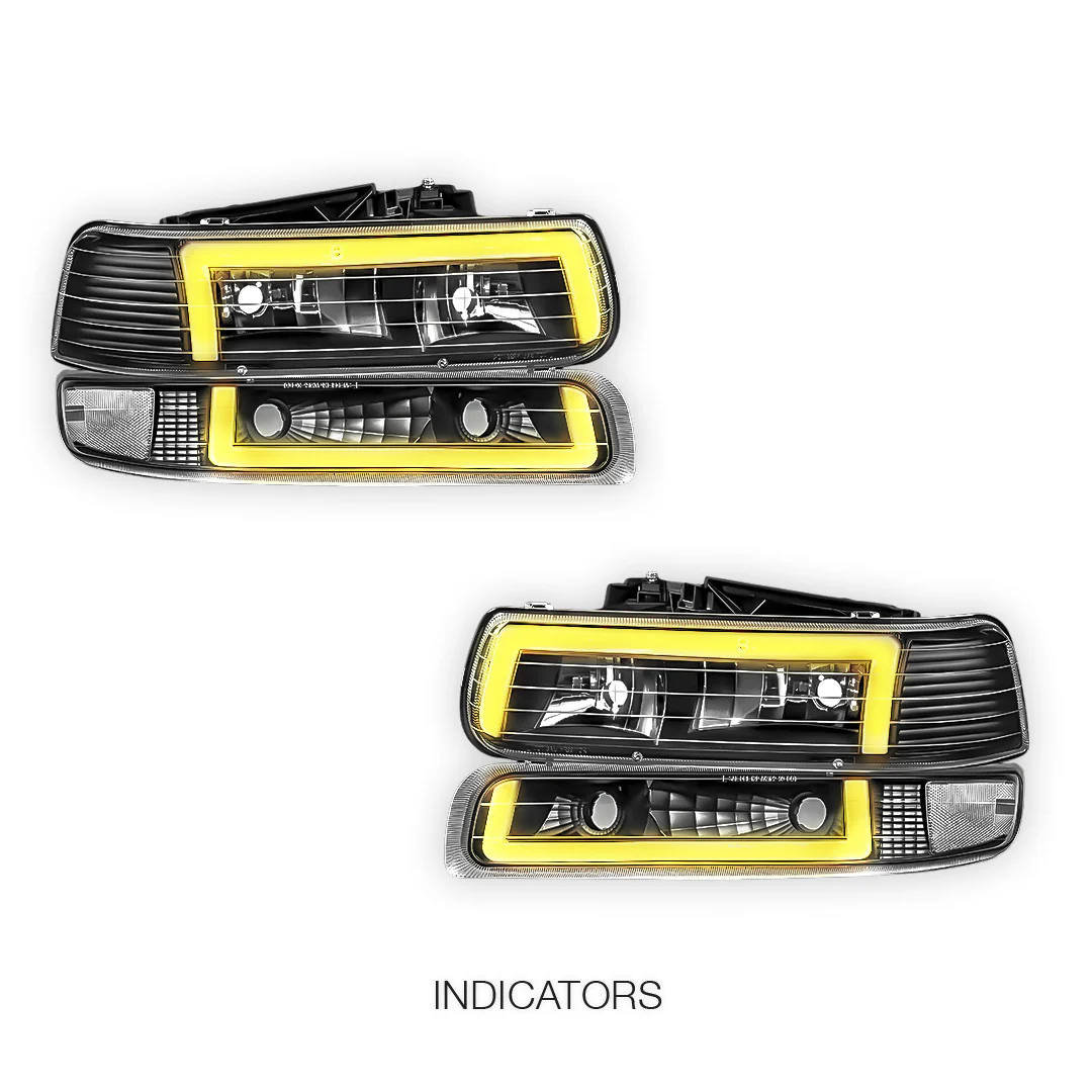 Chevrolet Suburban 2500 LS / LT (2000 - 2006) L-Pattern 3D LED DRL Headlights LH + RH - Image 3