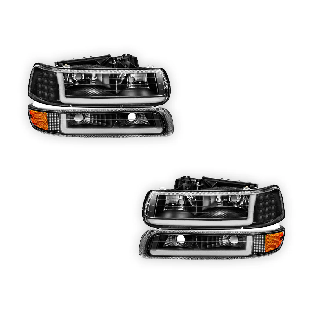 Chevrolet Suburban 2500 LS / LT (2000 - 2006) LED DRL Bar Headlights LH + RH - Image 12