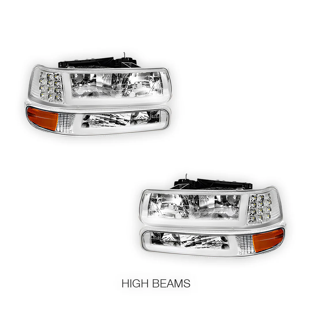 Chevrolet Suburban 2500 LS / LT (2000 - 2006) LED DRL Bar Headlights LH + RH - Image 17