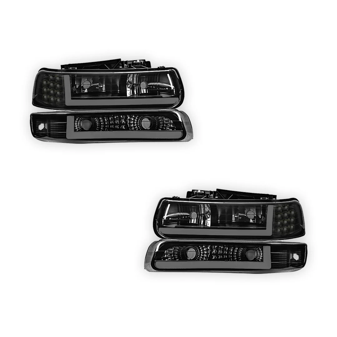 Chevrolet Suburban 2500 LS / LT (2000 - 2006) LED DRL Bar Headlights LH + RH - Image 6