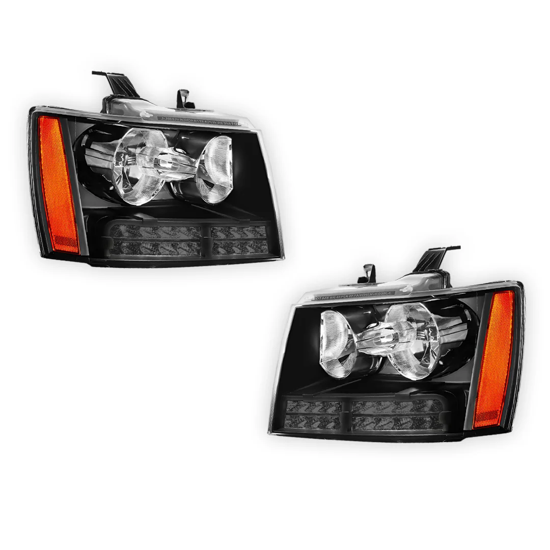 Chevrolet Suburban 2500 LS / LT (2007 - 2013) LED DRL Turn Signal Headlights LH + RH - Image 6