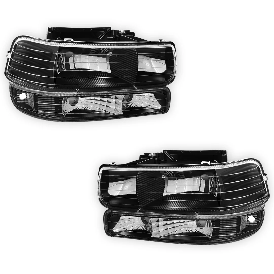 Chevrolet Suburban LS / LT / Z71 (2000 - 2006) Replacement Headlights and Bumper Lights LH + RH - Image 2