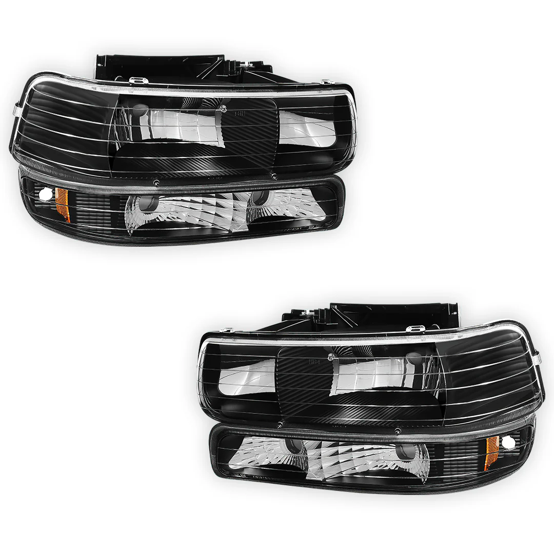 Chevrolet Tahoe (2000 - 2006) Replacement Headlights and Bumper Lights LH + RH - Image 11