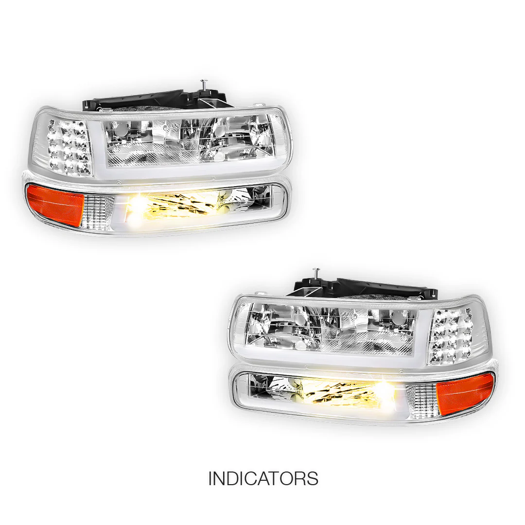 Chevrolet Tahoe LS / LT (2000 - 2006) LED DRL Bar Headlights LH + RH - Image 9
