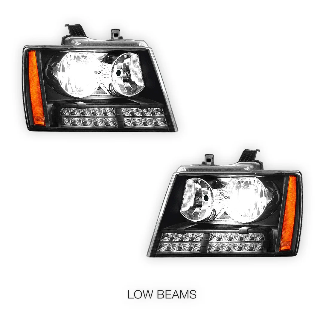 Chevrolet Tahoe LS / LT / LTZ (2007 - 2014) LED DRL Turn Signal Headlights LH + RH - Image 10