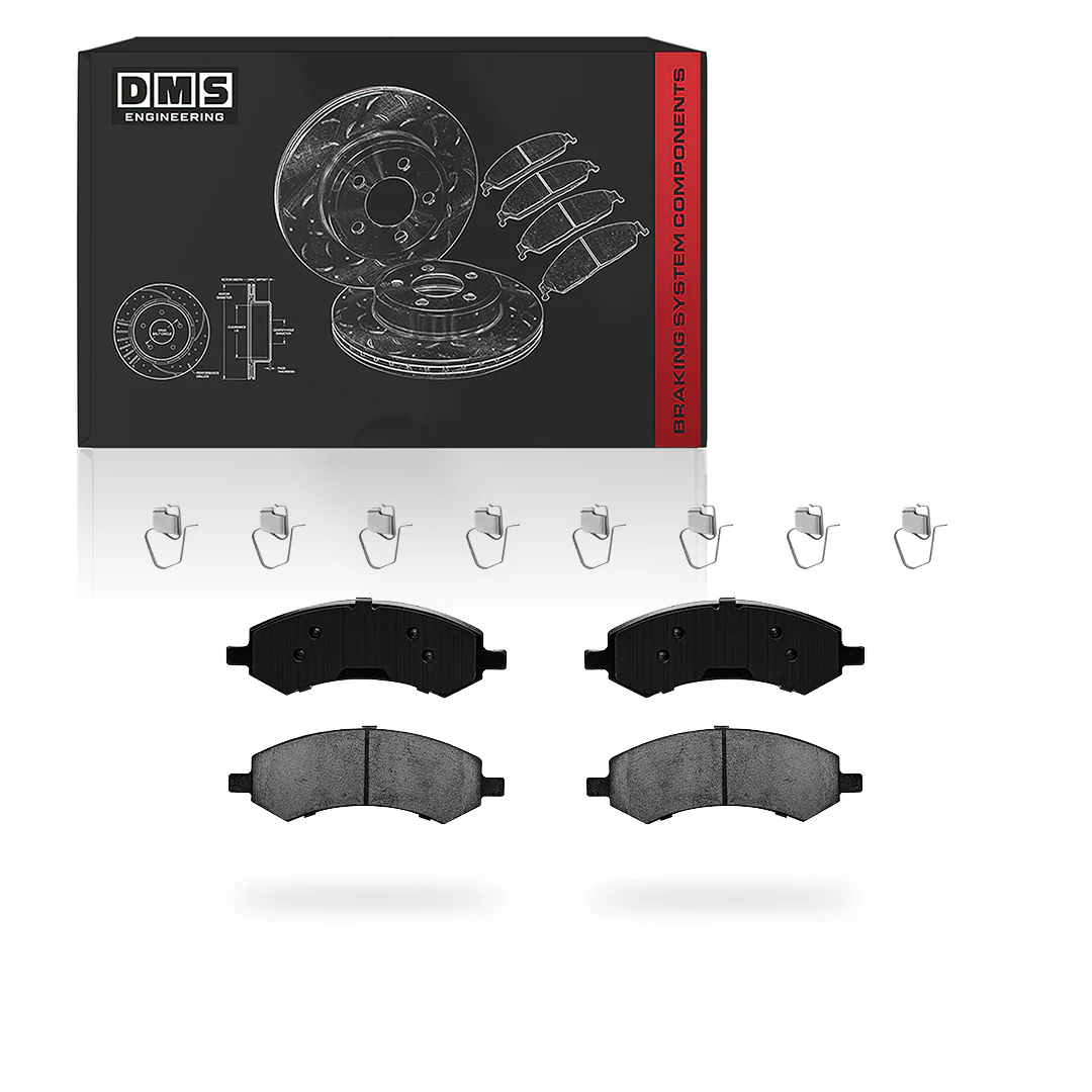Chrysler Aspen (2007 - 2009) Front and Rear Drilled & Slotted Brake Rotors and Brake Pads LH + RH - Image 5