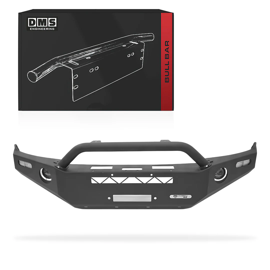 DMS Toyota Hilux N70 (2005 - 2011) Single Hoop Steel Bull Bar + LED Lights