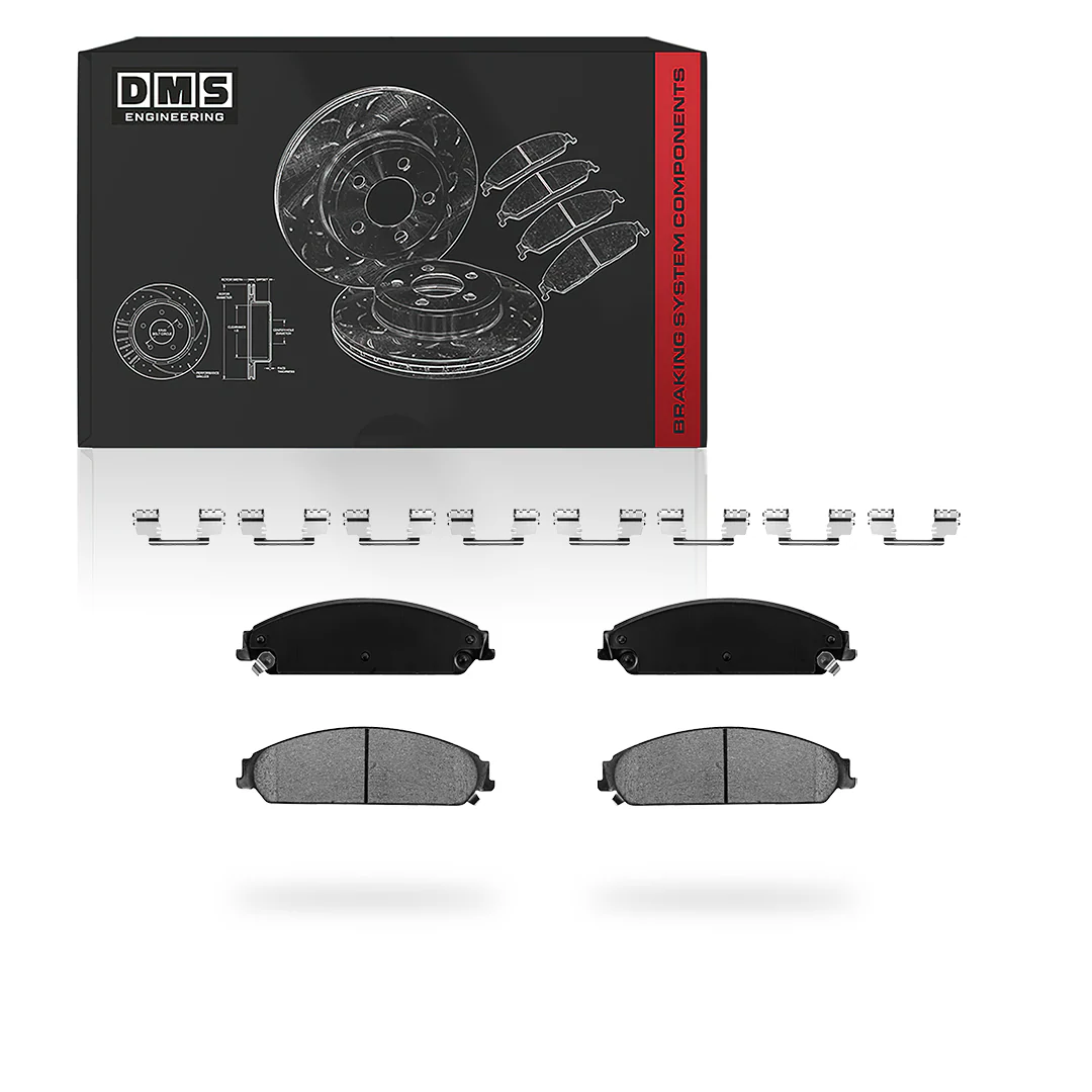 Dodge Charger (2006 - 2020) Front and Rear Drilled and Slotted Brake Rotors and Brake Pads LH + RH - Image 4