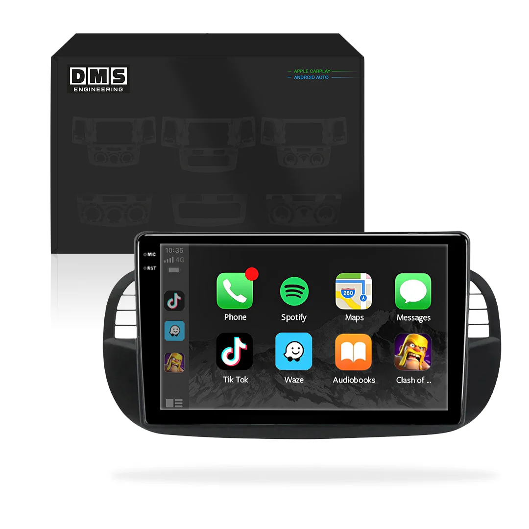 Fiat 500 Series 1 (2008 - 2014) 9" 13.3" Wireless Android 16 Android Player for Apple CarPlay / Android Auto