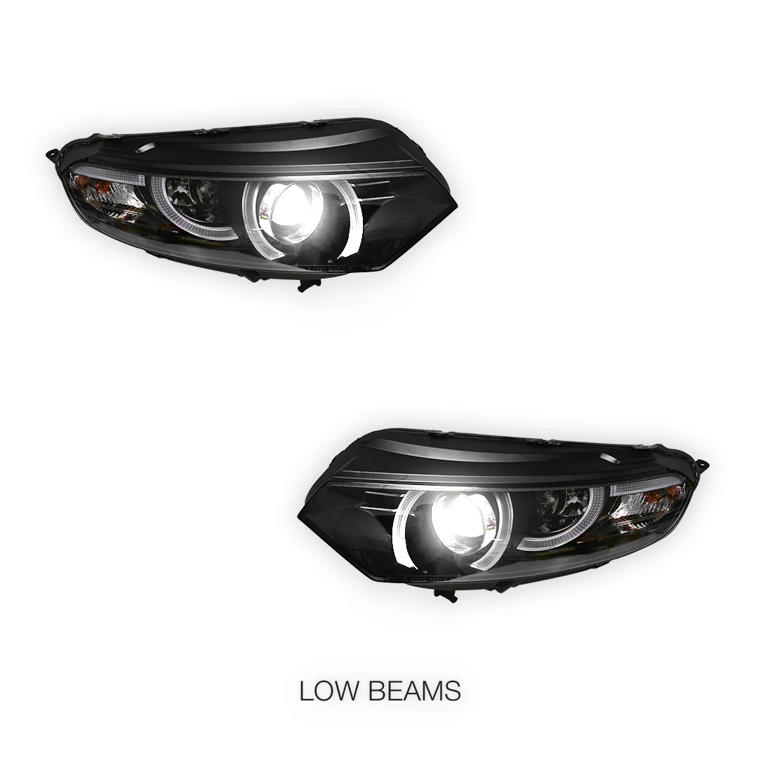 Ford Ecosport BK (2013 - 2016) Black 3D Stripe Bar LED DRL Projector Headlights LH + RH - Image 5