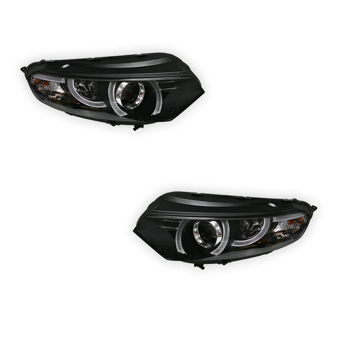 Ford Ecosport BK (2013 - 2016) Black 3D Stripe Bar LED DRL Projector Headlights LH + RH - Image 7