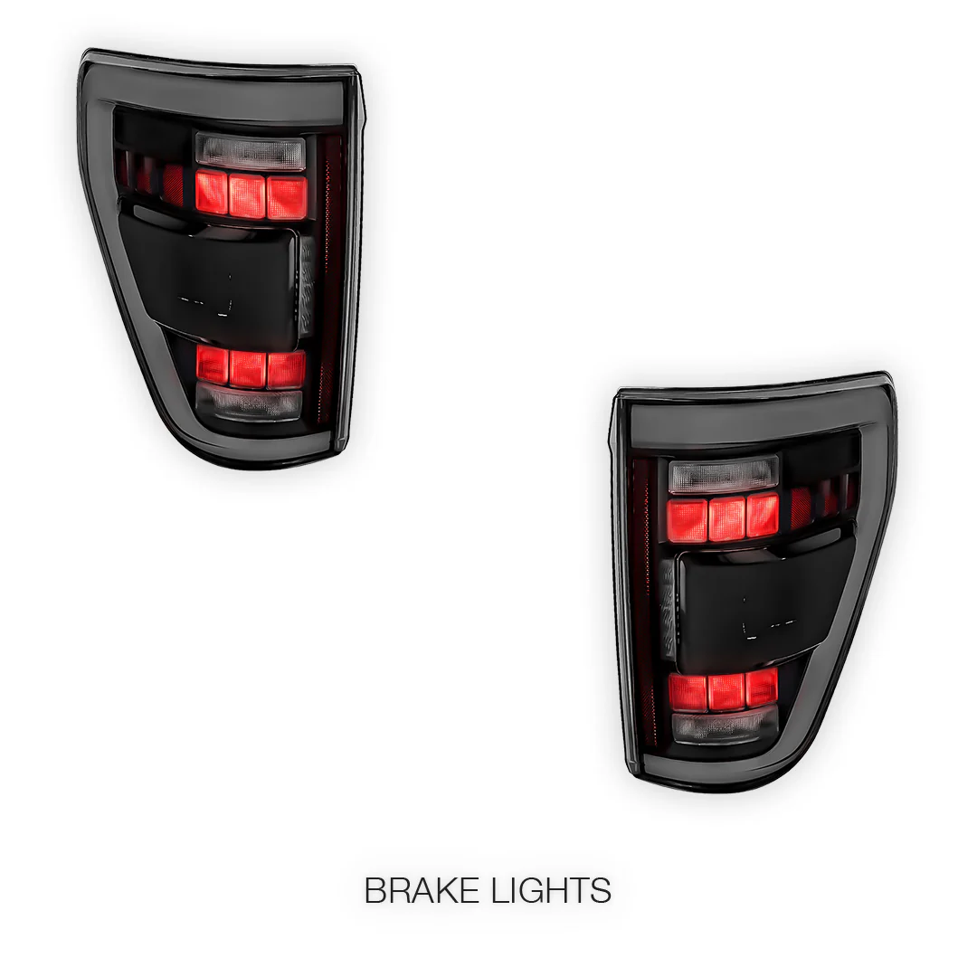 Ford F-150 (2021 - 2023) Black Sequential LED Tail Lights LH + RH - Image 5