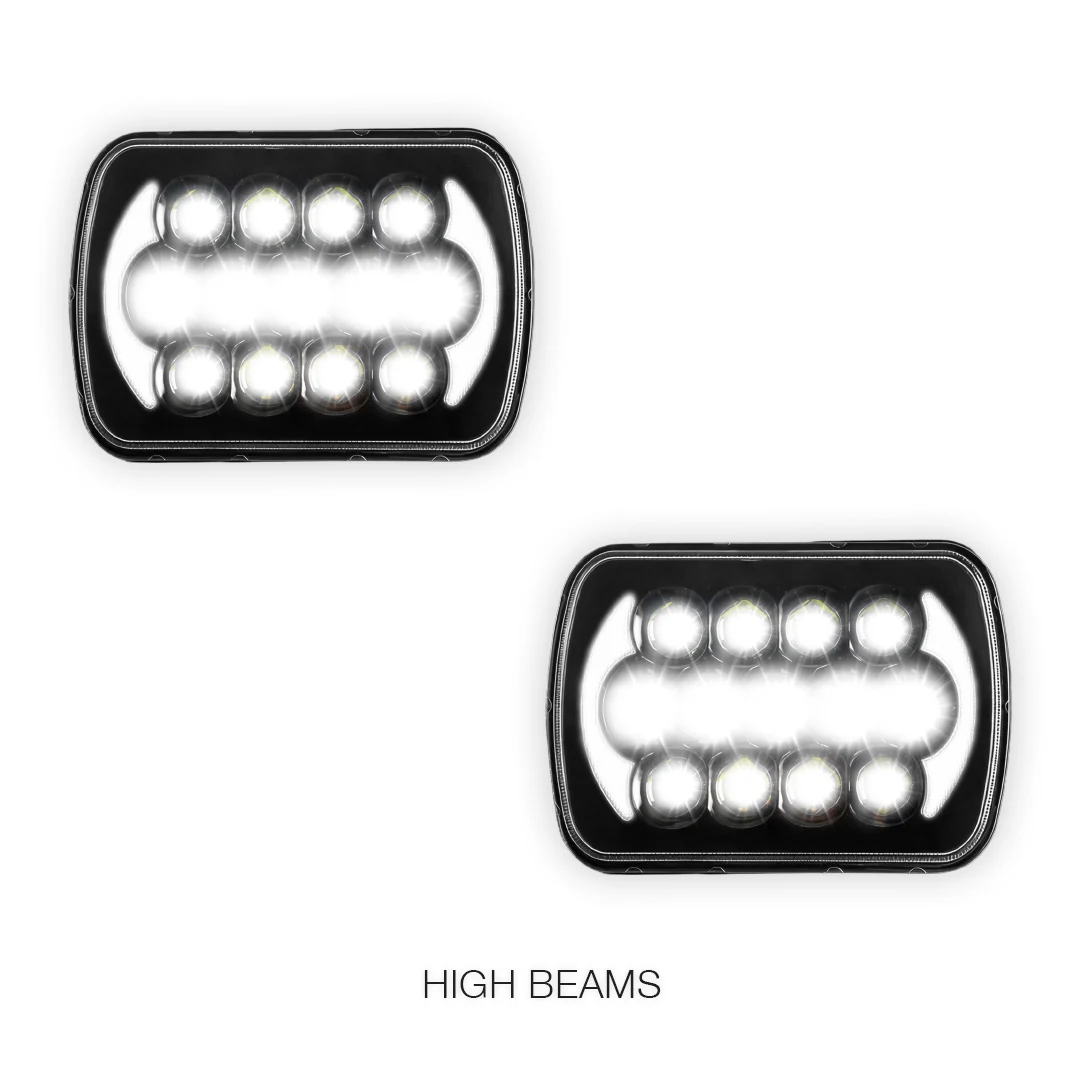 Ford F-250 RM / RN (2001 - 2006) LED Halo DRL Headlights LH + RH - Image 10