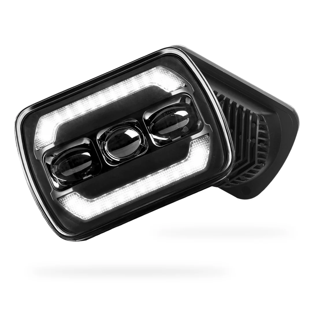 Ford F-250 RM / RN (2001 - 2006) LED Halo DRL Headlights LH + RH - Image 12