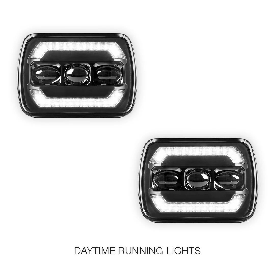 Ford F-250 RM / RN (2001 - 2006) LED Halo DRL Headlights LH + RH - Image 13