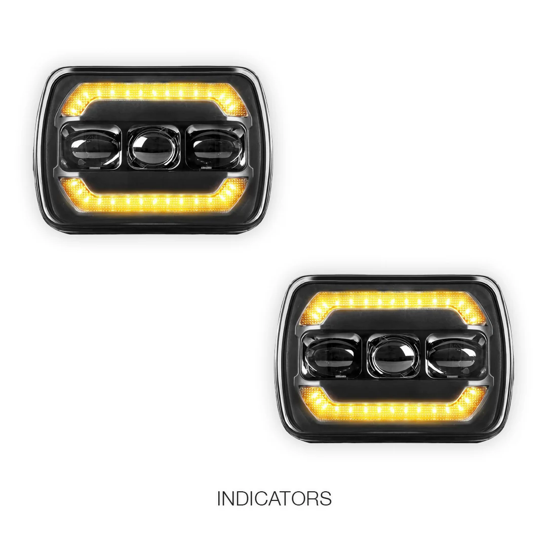 Ford F-250 RM / RN (2001 - 2006) LED Halo DRL Headlights LH + RH - Image 14