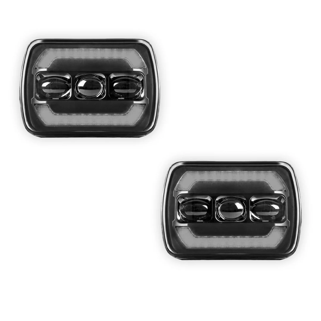 Ford F-250 RM / RN (2001 - 2006) LED Halo DRL Headlights LH + RH - Image 17