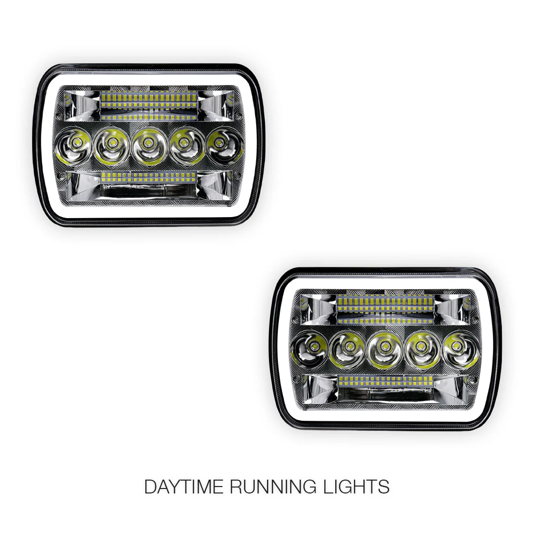 Ford F-250 RM / RN (2001 - 2006) LED Halo DRL Headlights LH + RH - Image 19
