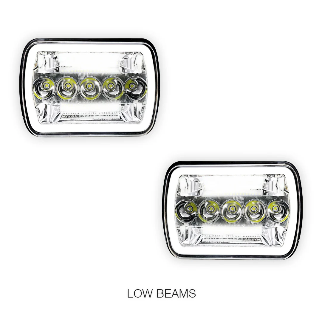Ford F-250 RM / RN (2001 - 2006) LED Halo DRL Headlights LH + RH - Image 21