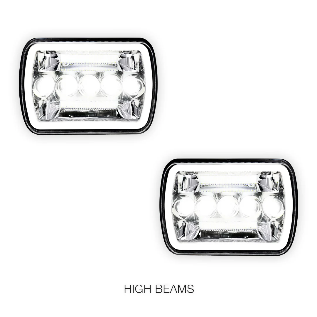Ford F-250 RM / RN (2001 - 2006) LED Halo DRL Headlights LH + RH - Image 22