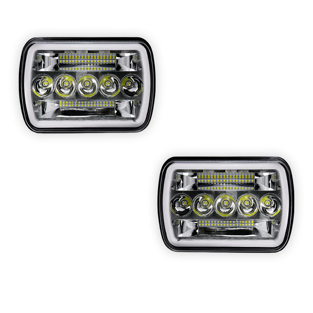 Ford F-250 RM / RN (2001 - 2006) LED Halo DRL Headlights LH + RH - Image 23