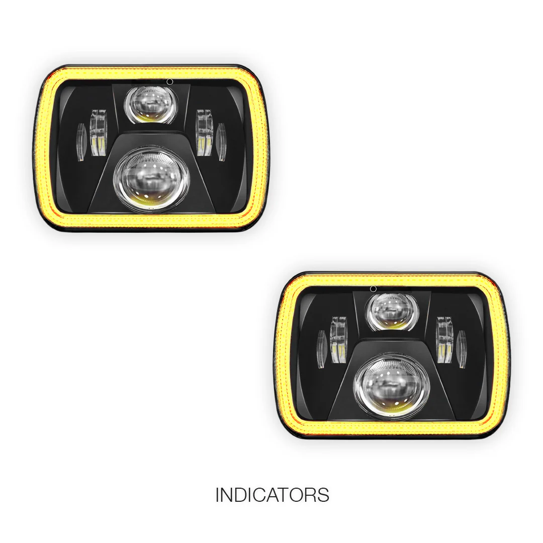 Ford F-250 RM / RN (2001 - 2006) LED Halo DRL Headlights LH + RH - Image 26
