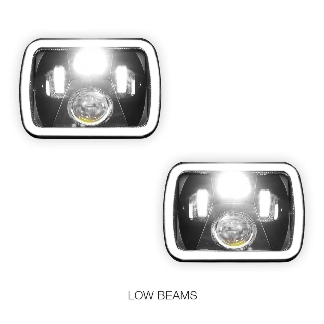 Ford F-250 RM / RN (2001 - 2006) LED Halo DRL Headlights LH + RH - Image 27