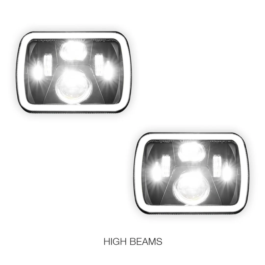 Ford F-250 RM / RN (2001 - 2006) LED Halo DRL Headlights LH + RH - Image 28
