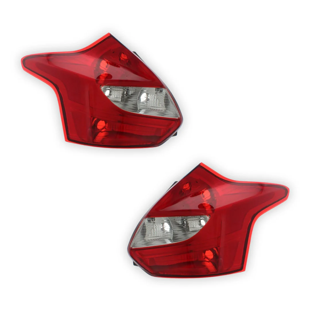 Ford Focus Mk3 Hatchback Rear Halogen Tail Lights 2011 - 2015 OEM-Style Aftermarket Left & Right - Image 2