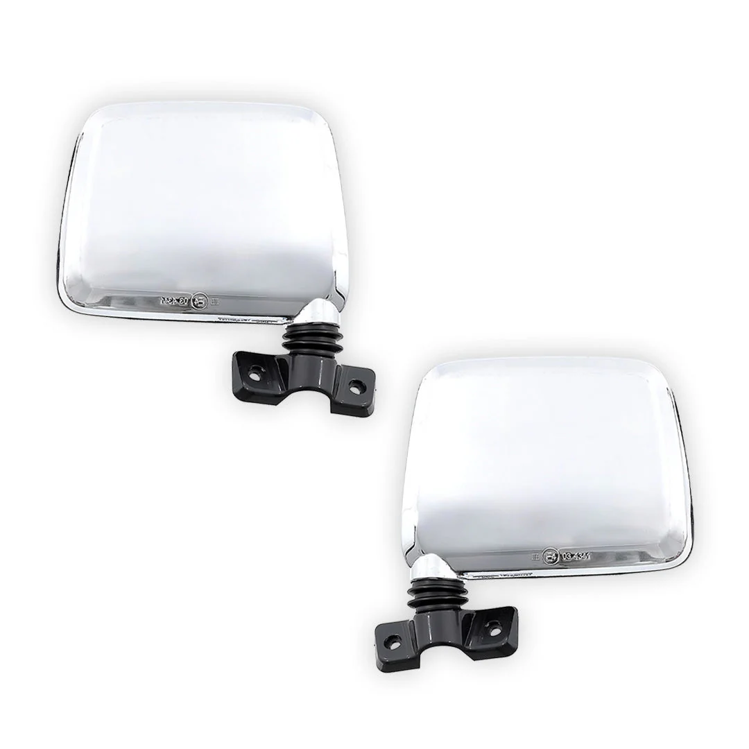 Ford Maverick (1988 - 1993) Chrome Black Door Mirrors LH + RH - Image 3