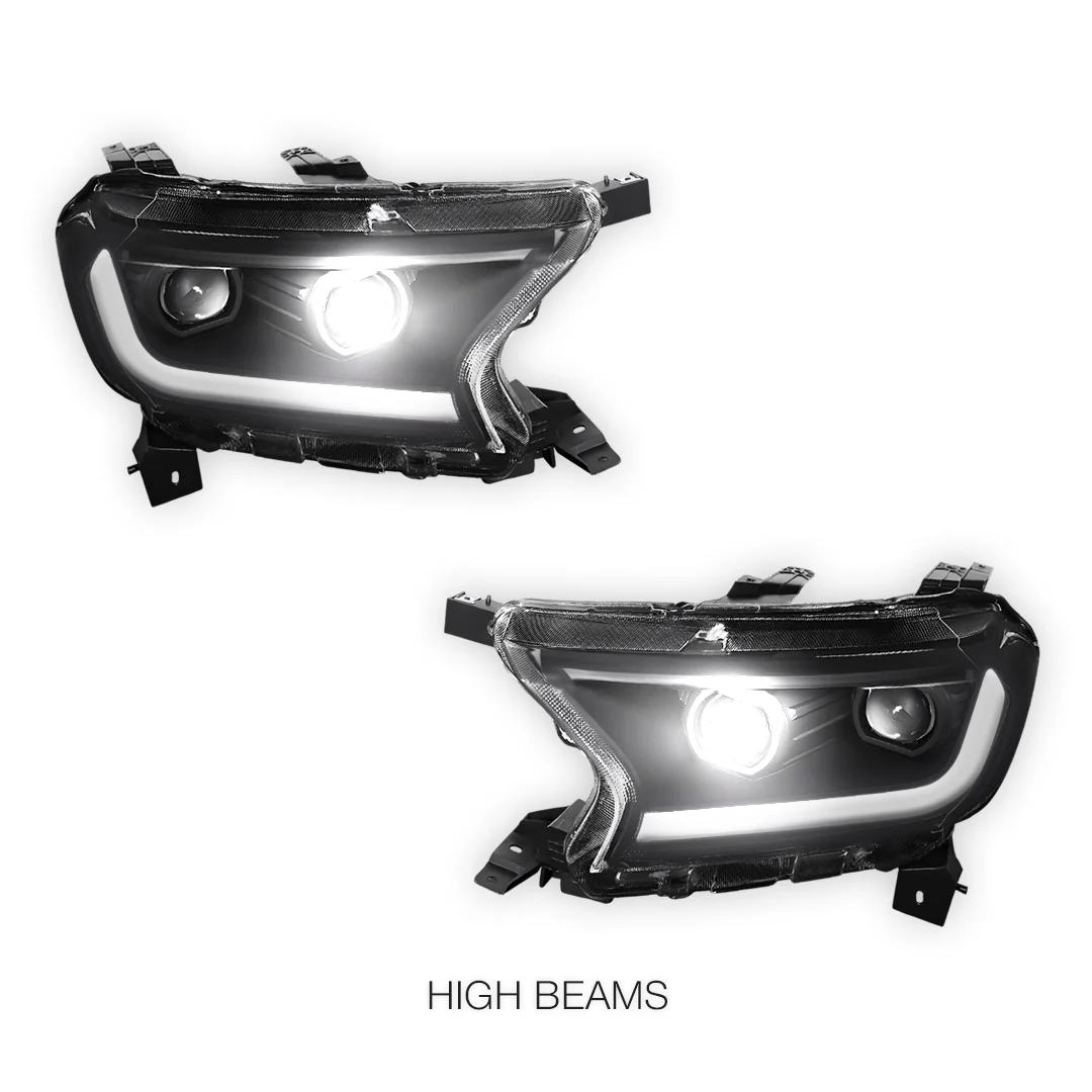 Ford Ranger (2019 - 2022) Sequential Signal Start-Up LED DRL Projector Headlights LH + RH - Image 11