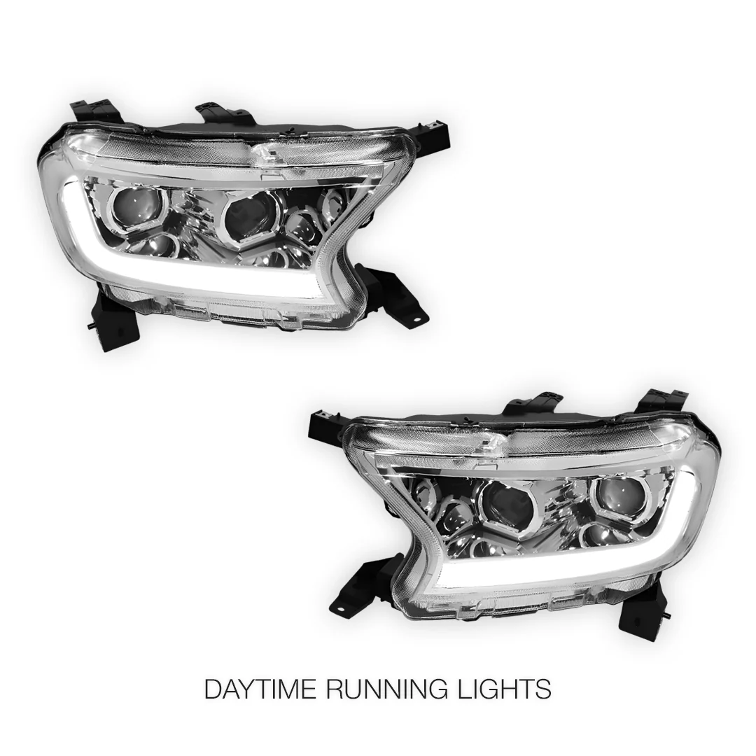 Ford Ranger (2019 - 2022) Sequential Signal Start-Up LED DRL Projector Headlights LH + RH - Image 2
