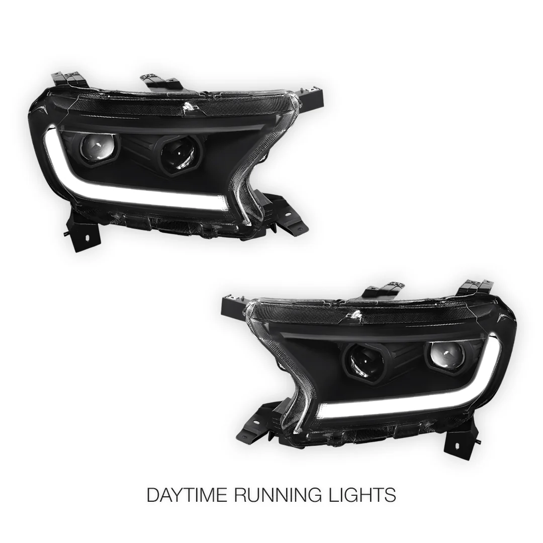 Ford Ranger (2019 - 2022) Sequential Signal Start-Up LED DRL Projector Headlights LH + RH - Image 8